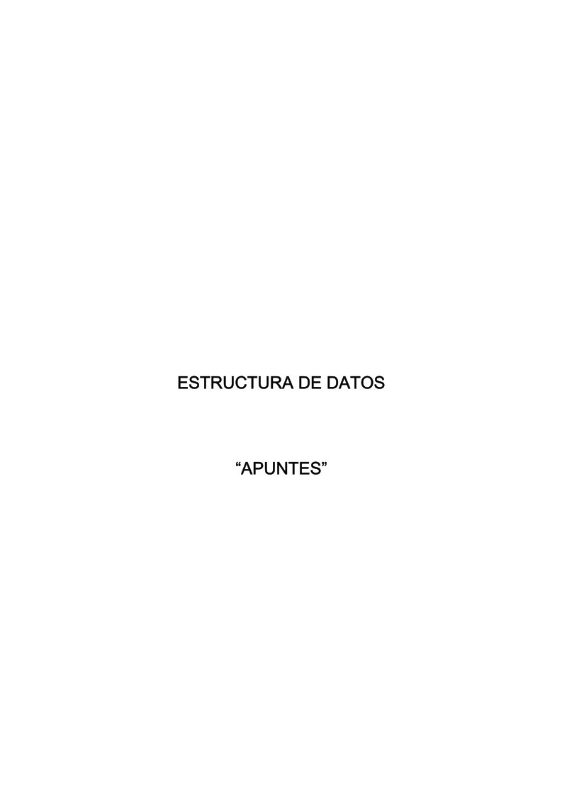Imágen de pdf Estructura de Datos - Apuntes