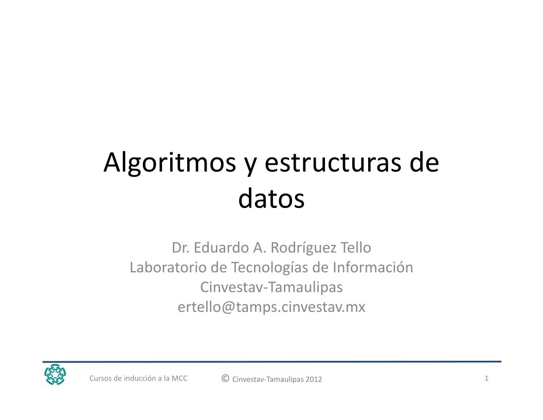 Imágen de pdf Algoritmos y estructuras de datos