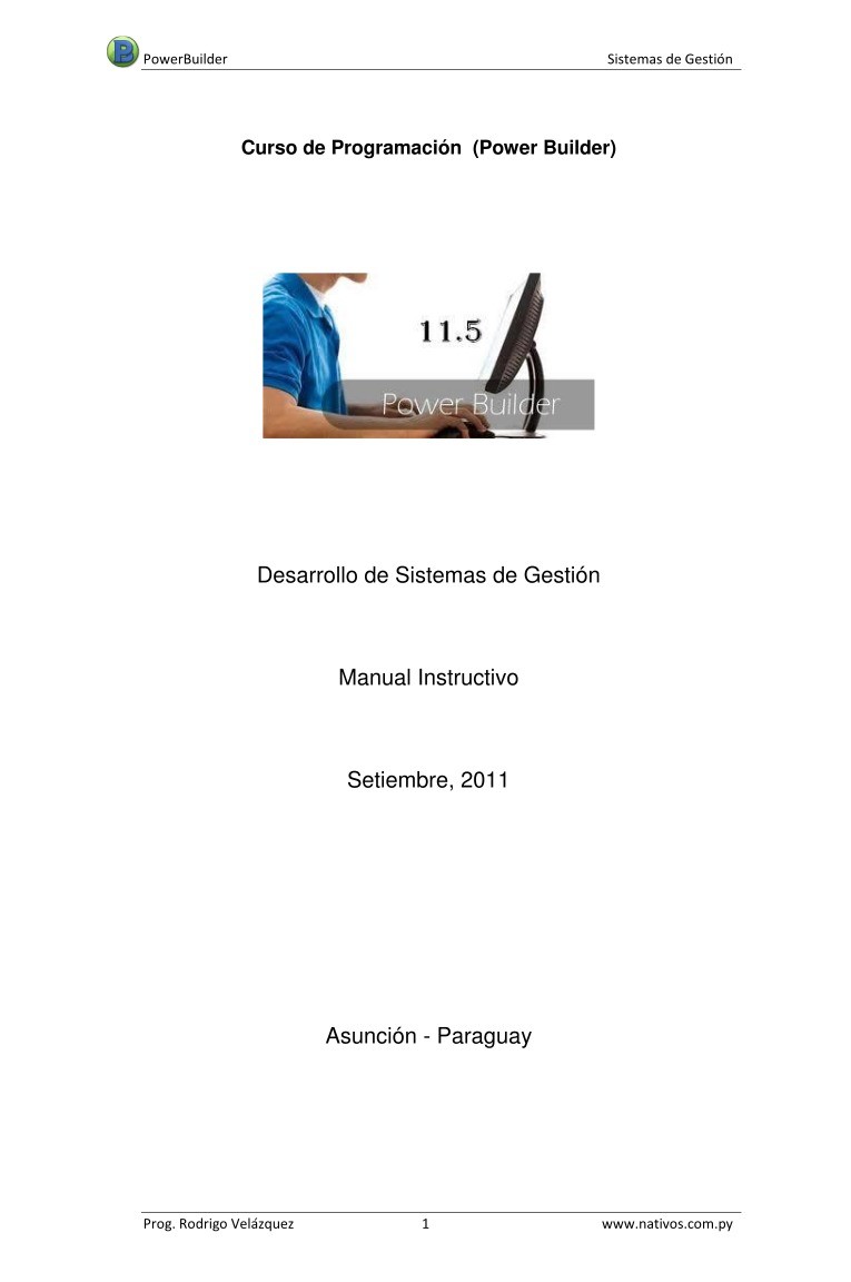 Imágen de pdf Power Builder - Desarrollo de Sistemas de Gestión - Manual Instructivo