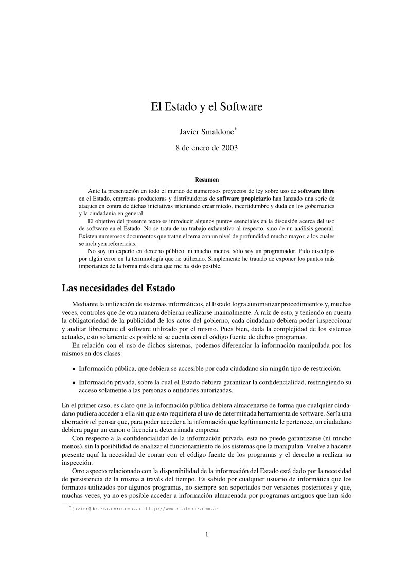 Imágen de pdf el estado y el software