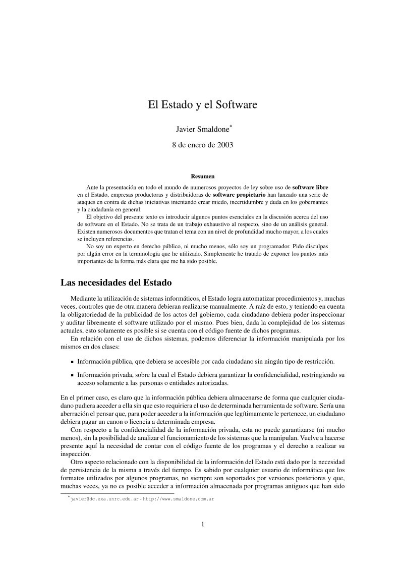 Imágen de pdf el estado y el software