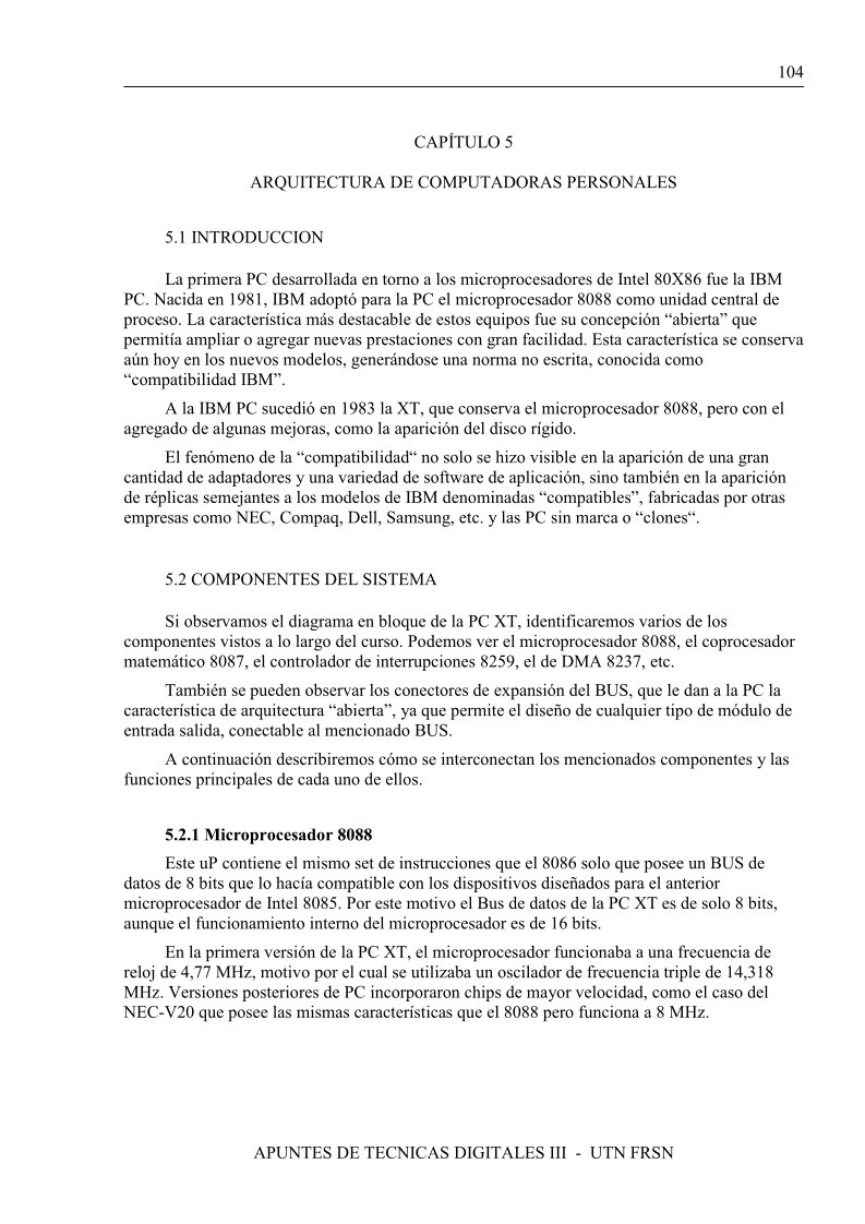 Imágen de pdf Capítulo 5 - Arquitectura de computadoras personales