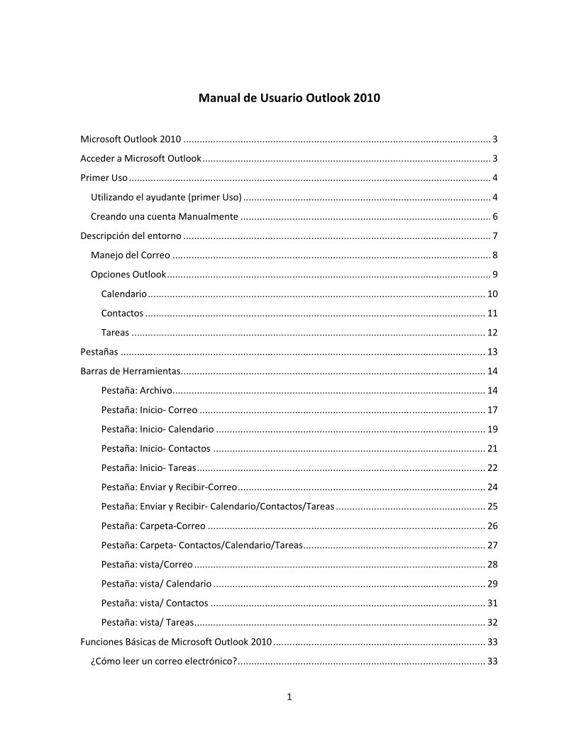 Imágen de pdf Manual de Usuario Outlook 2010