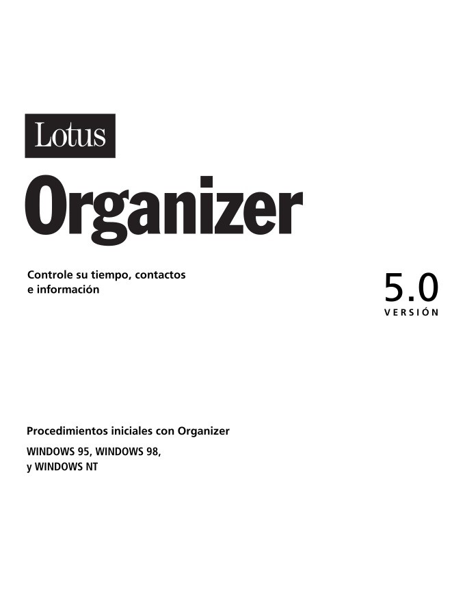 Imágen de pdf Lotus Organizer 5.0