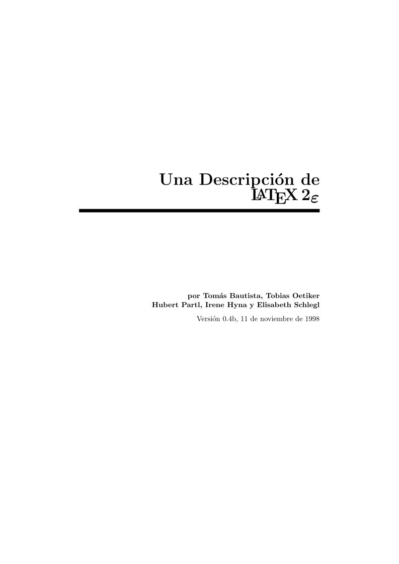 Imágen de pdf Una Descripción de LATEX 2