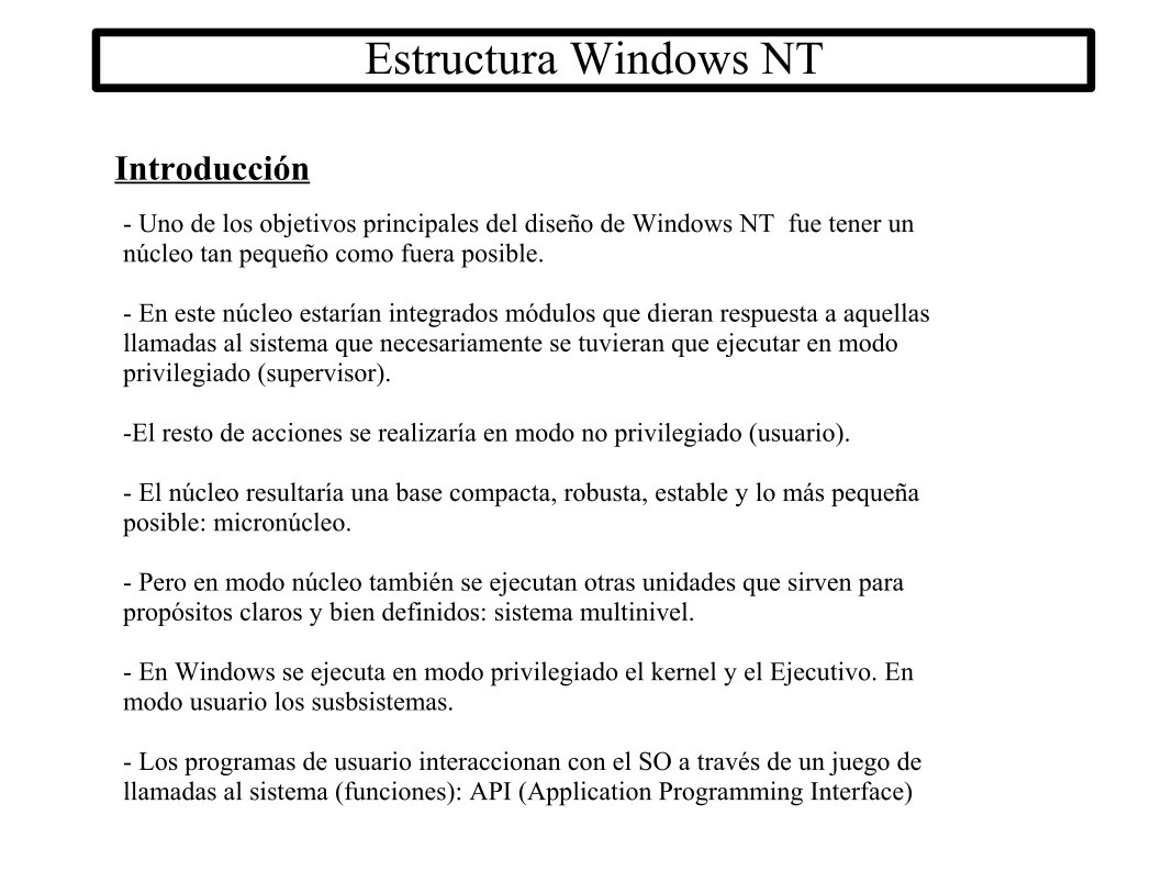 Imágen de pdf Estructura Windows NT
