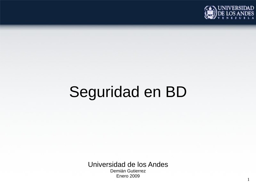 Imágen de pdf Seguridad en BD