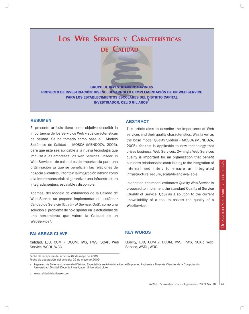 Imágen de pdf Los Web Services y características de calidad