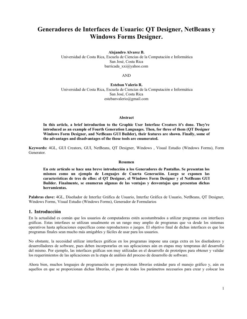 Imágen de pdf Generadores de Interfaces de Usuario: QT Designer, NetBeans y Windows Forms Designer