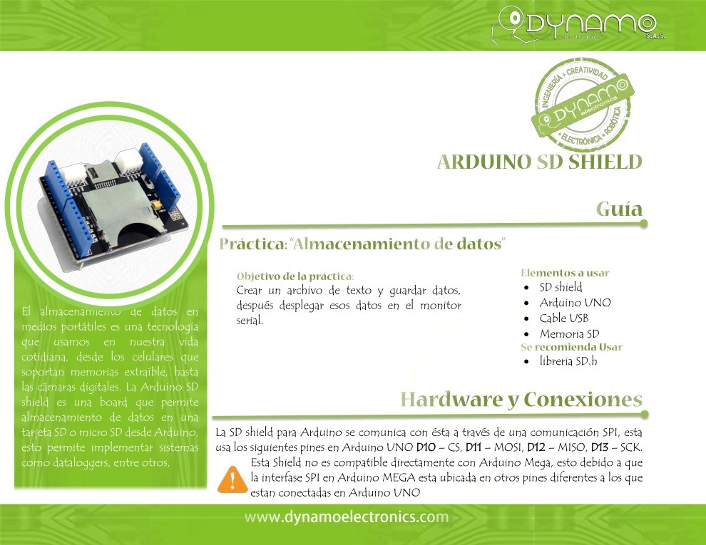 Imágen de pdf ARDUINO SD SHIELD - Práctica: almacenamiento de datos