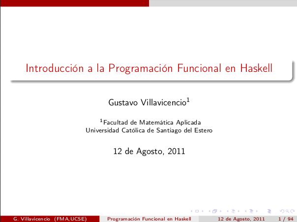 Imágen de pdf Introducción a la Programación Funcional en Haskell