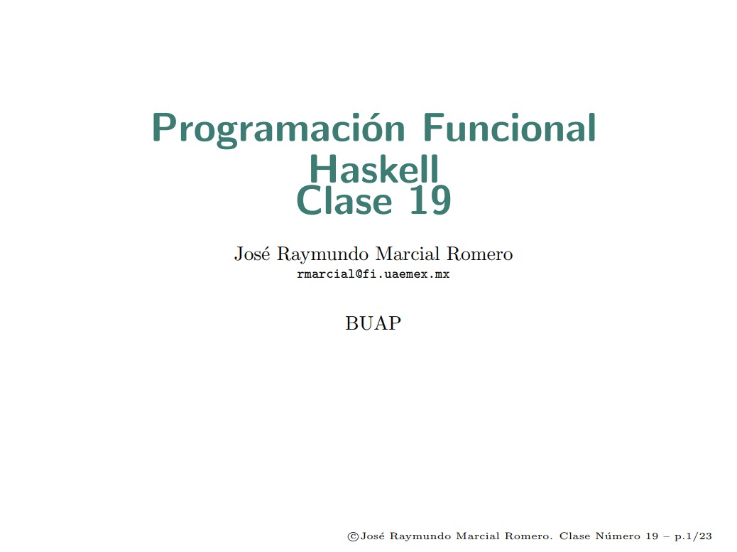 Imágen de pdf Clase 19 - Programación Funcional Haskell