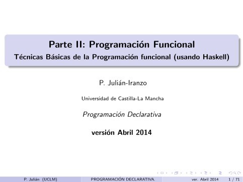 Imágen de pdf Parte II: Programación Funcional - Técnicas Básicas de la Programación funcional (usando Haskell)