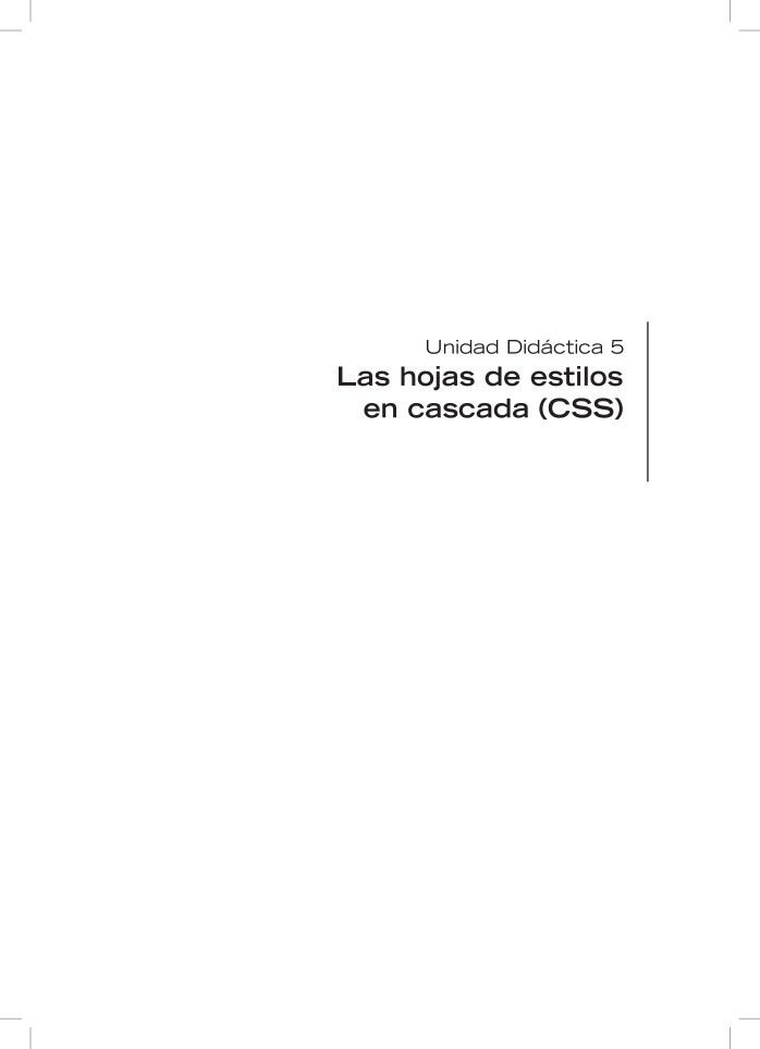 Imágen de pdf Unidad Didáctica 5 Las hojas de estilos en cascada (CSS)
