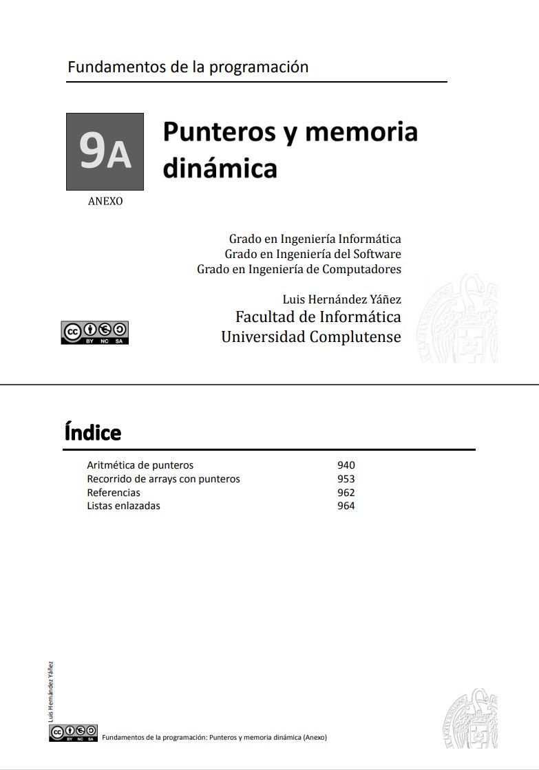 Imágen de pdf 9A Punteros y memoria dinámica - Fundamentos de la programación