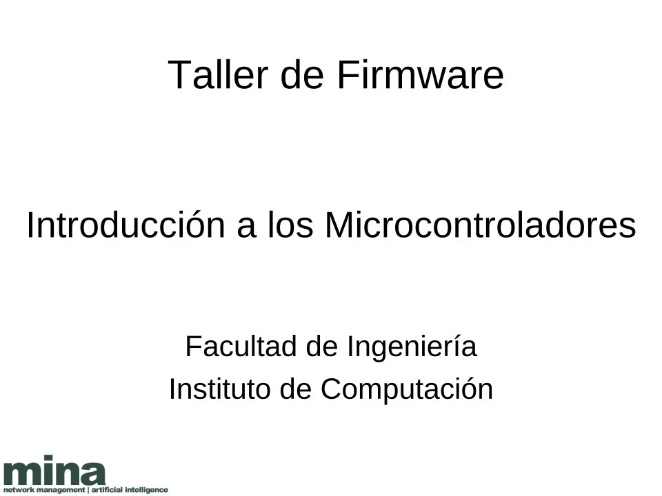 Imágen de pdf Taller de Firmware - Introducción a los Microcontroladores