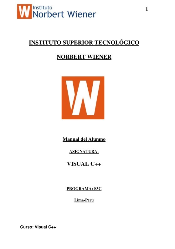 Imágen de pdf Visual C++ - Manual del alumno