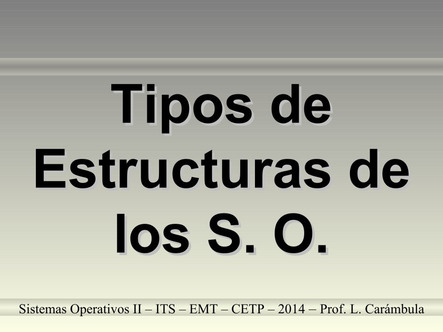 Imágen de pdf Tipos de Estructuras de los S.O. - Sistemas Operativos II