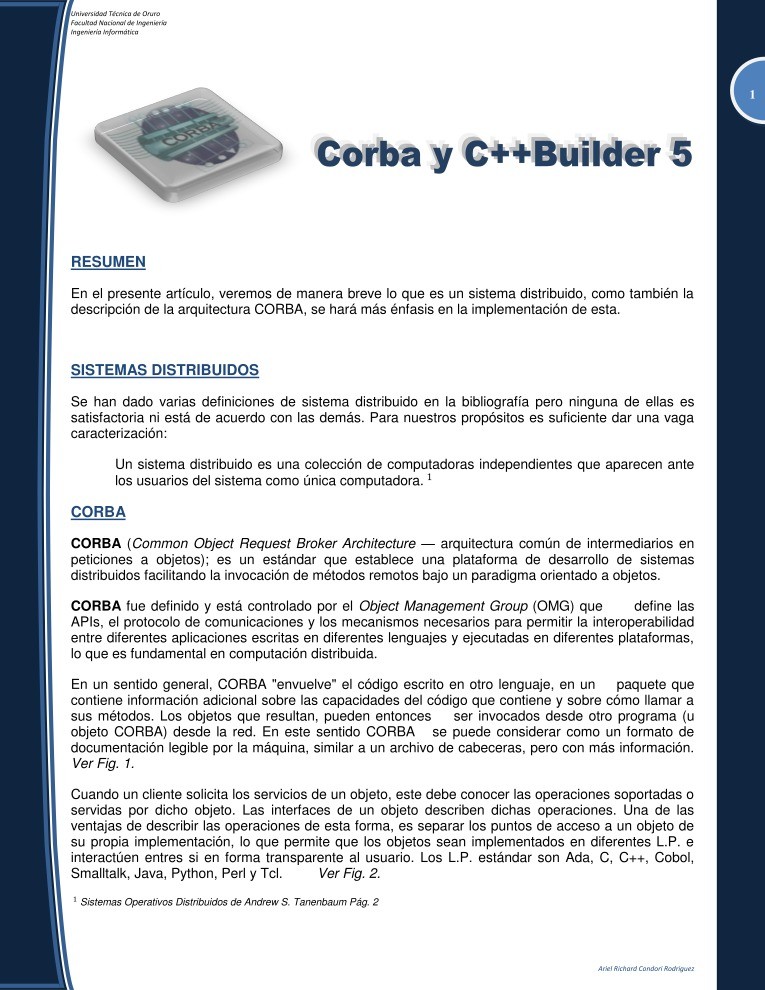 Imágen de pdf Corba y C++ Builder 5