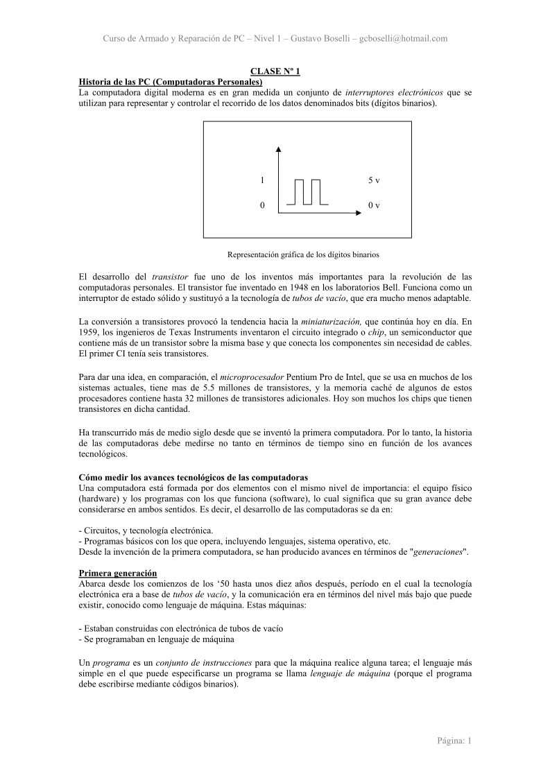 Imágen de pdf Clase 1 - Curso de Armado y Reparación de PC – Nivel 1