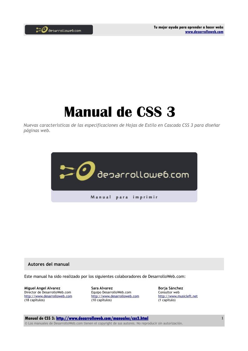 PDF de programación - Manual de CSS3