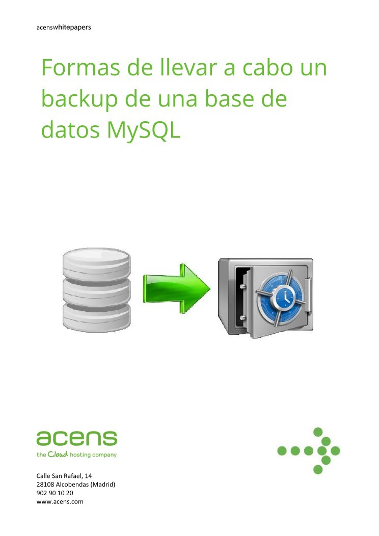 Imágen de pdf Formas de llevar a cabo un backup de una base de datos MySQL