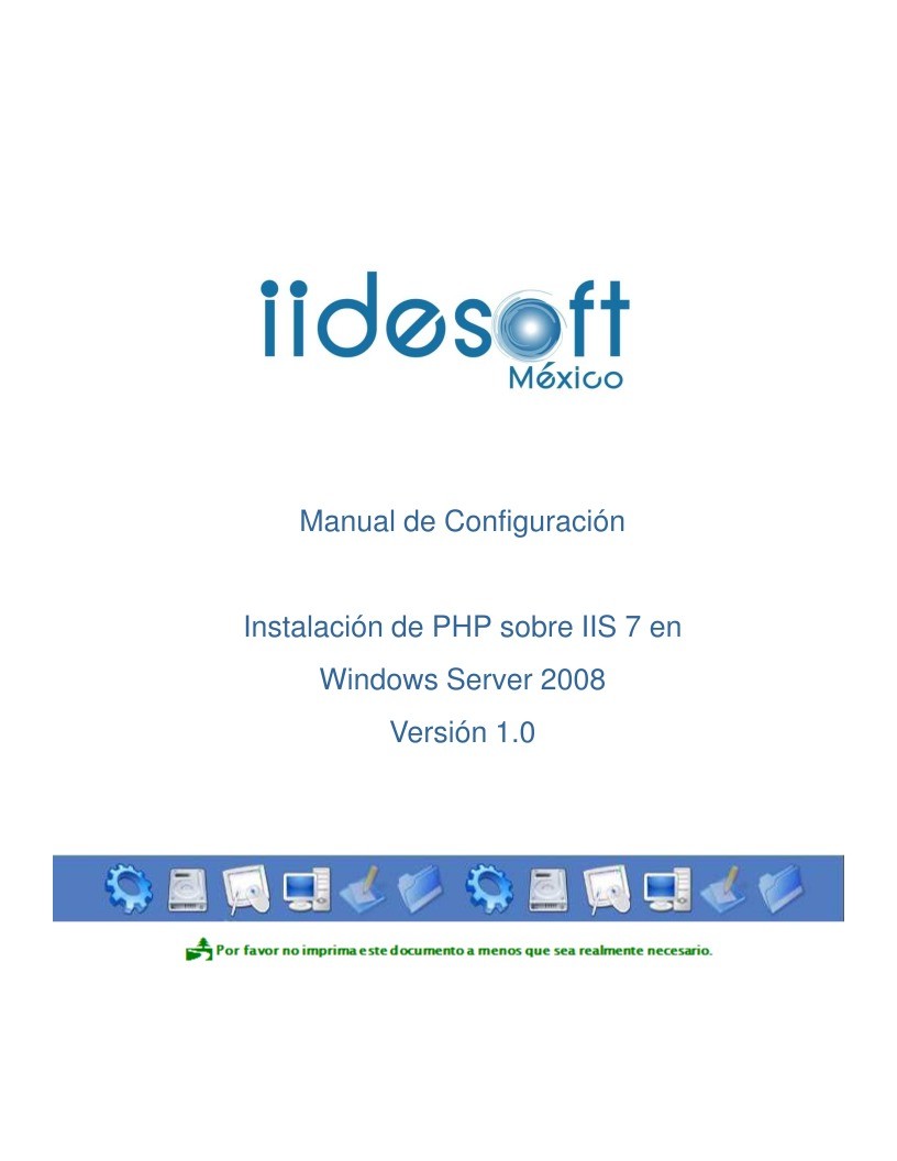 Imágen de pdf Instalación de PHP sobre IIS 7 en Windows Server 2008