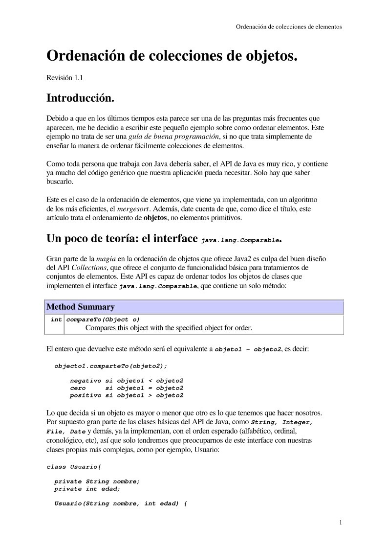 Imágen de pdf Ordenación de colecciones de objetos