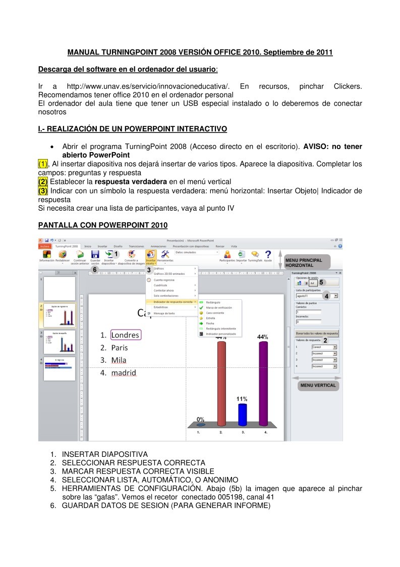 Imágen de pdf Manual TurningPoint 2008 - Office 2010
