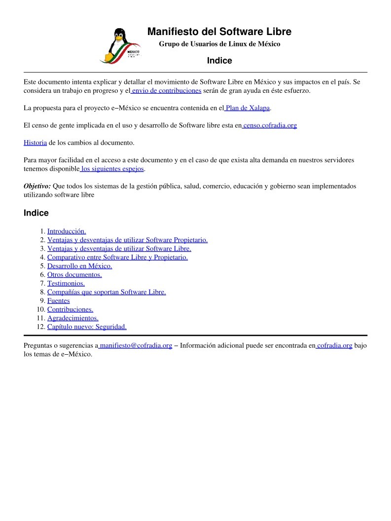 Imágen de pdf Manifiesto del Software Libre