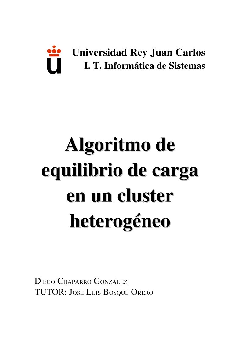 Imágen de pdf Algoritmo de equilibrio de carga en un cluster heterogéneo
