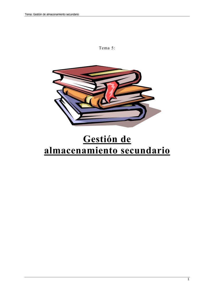 Imágen de pdf Tema 5: Gestión de almacenamiento secundario