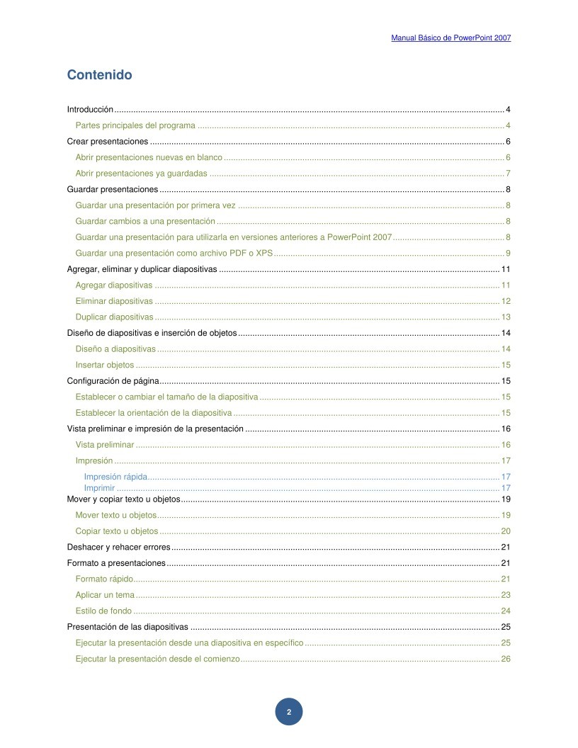 Imágen de pdf Manual Básico de PowerPoint 2007