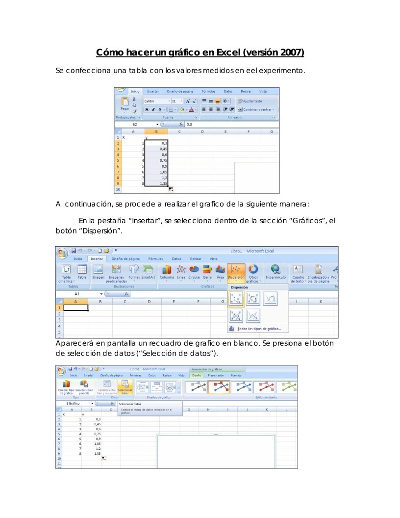 Imágen de pdf Cómo hacer un gráfico en Excel 2007