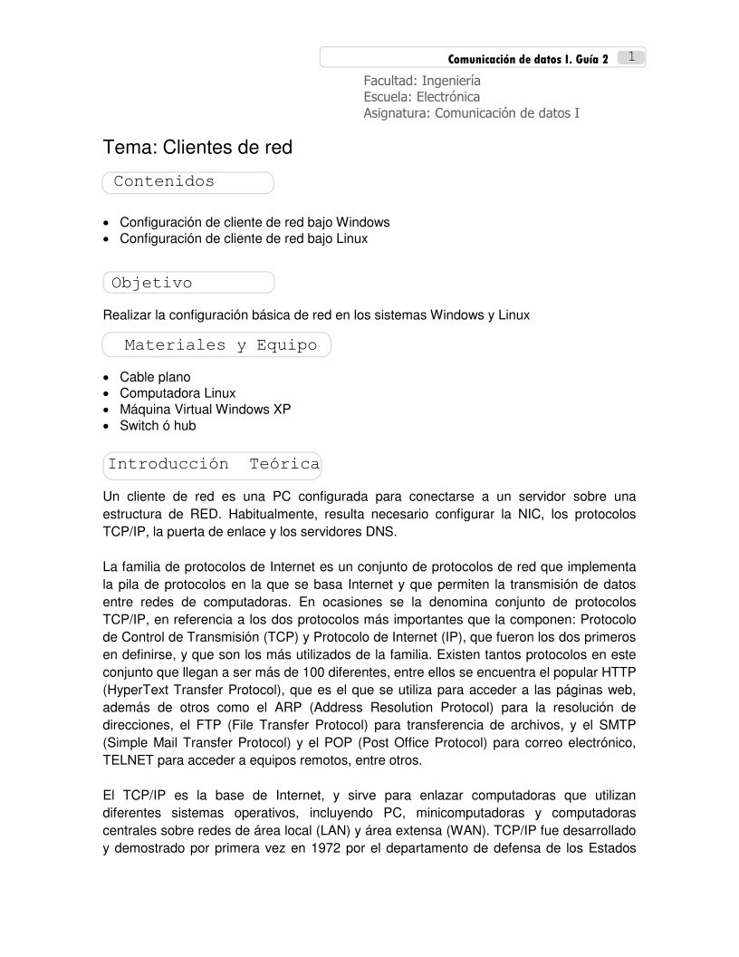 Imágen de pdf Tema: Clientes de red