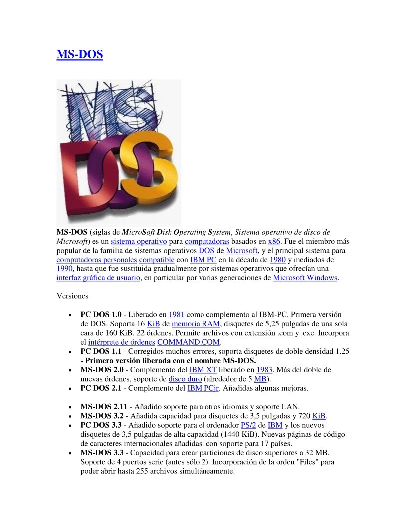 Imágen de pdf MS-DOS