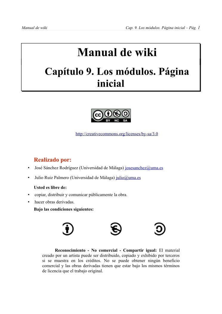 Imágen de pdf Cap. 9. Los módulos. Página inicial - Manual de wiki