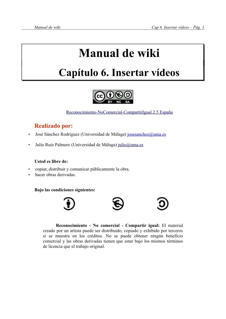 Imágen de pdf Cap 6. Insertar vídeos - Manual de wiki