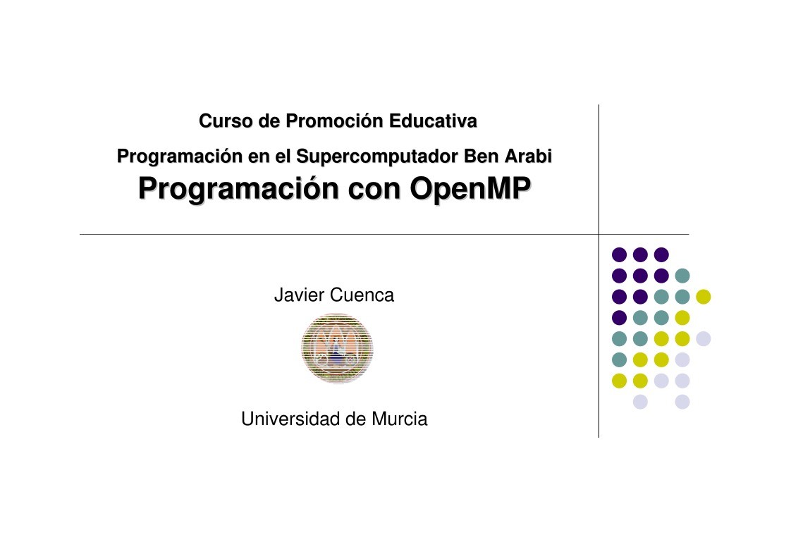 Imágen de pdf Programación con OpenMP