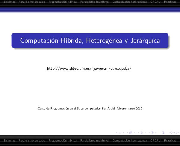 Imágen de pdf Computación Híbrida, Heterogénea y Jerárquica