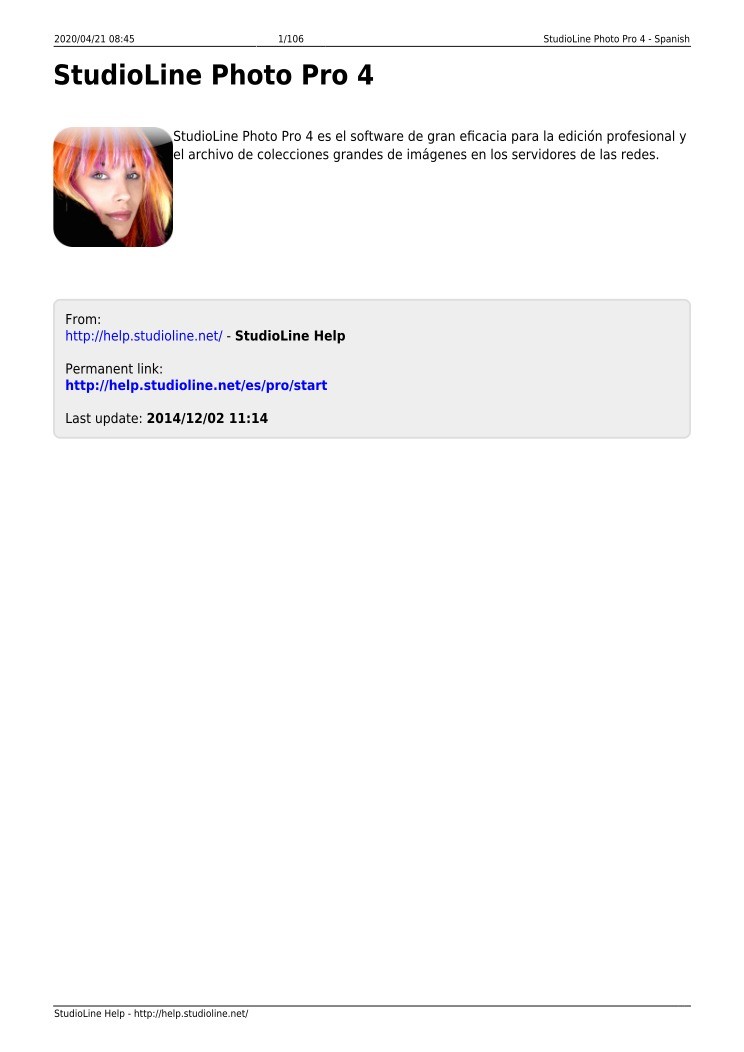 Imágen de pdf StudioLine Photo Pro 4