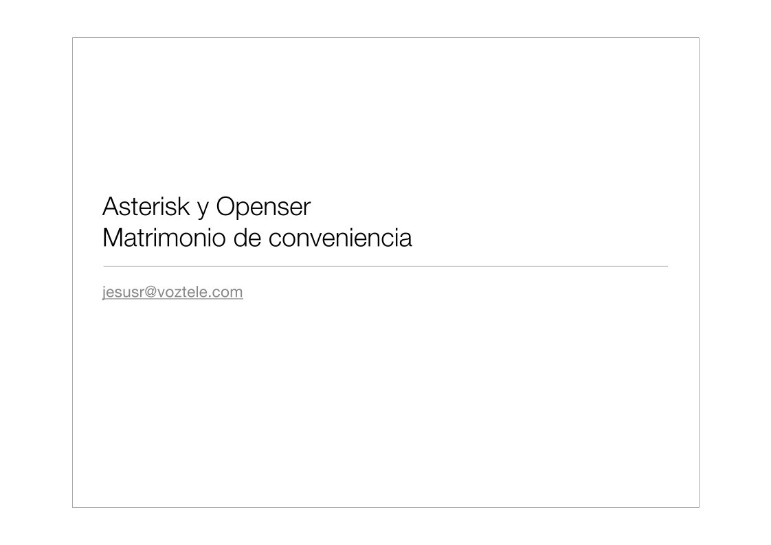 Imágen de pdf Asterisk y Openser Matrimonio de conveniencia