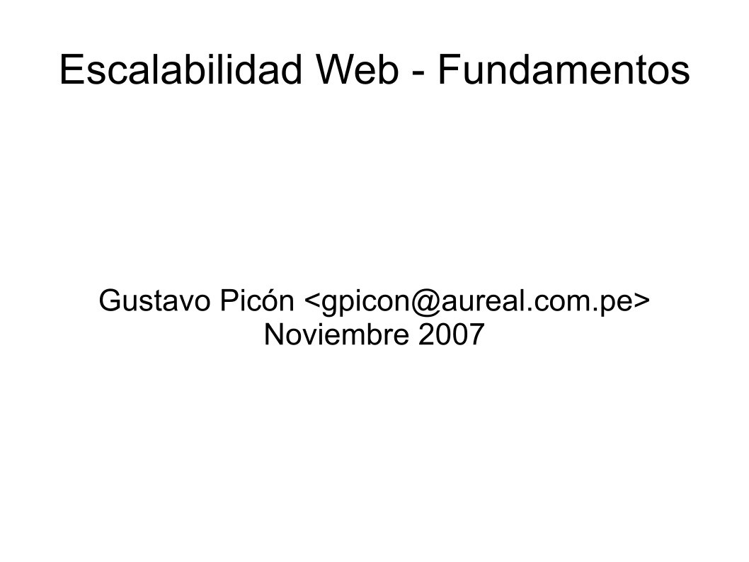 Imágen de pdf Escalabilidad Web - Fundamentos