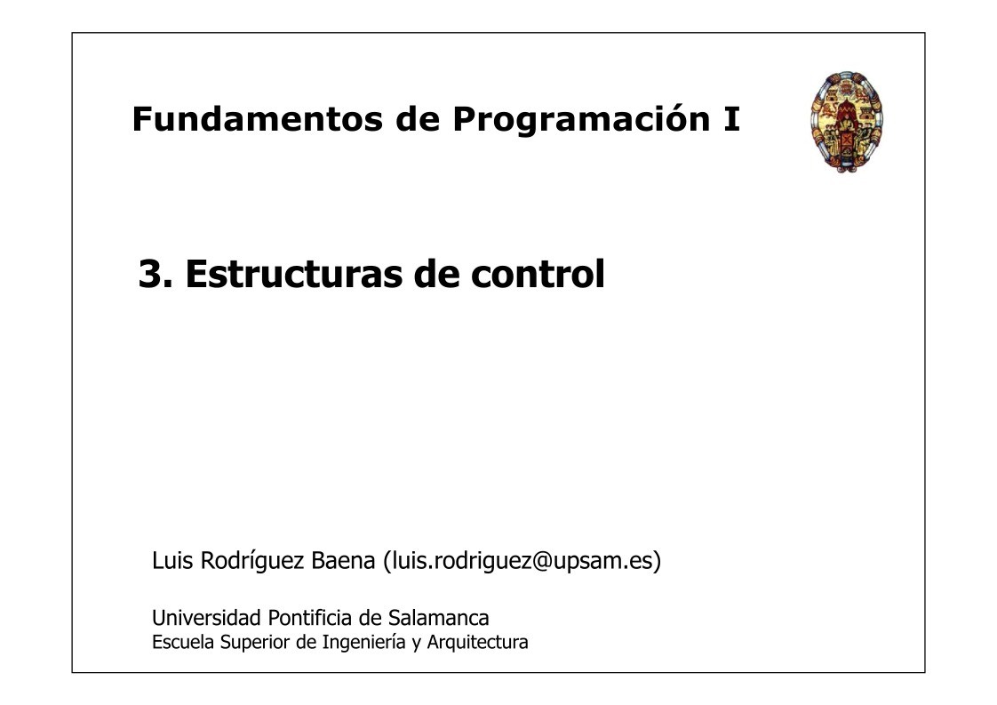 Imágen de pdf 3. Estructuras de control - Fundamentos de Programación I