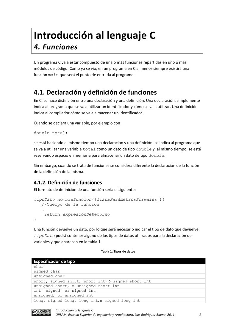 Imágen de pdf 4. Funciones - Introducción al lenguaje C