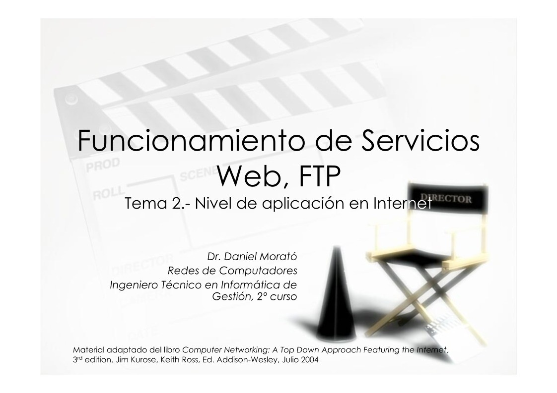 Imágen de pdf Tema 2.- Nivel de aplicación en Internet - Funcionamiento de Servicios Web, FTP