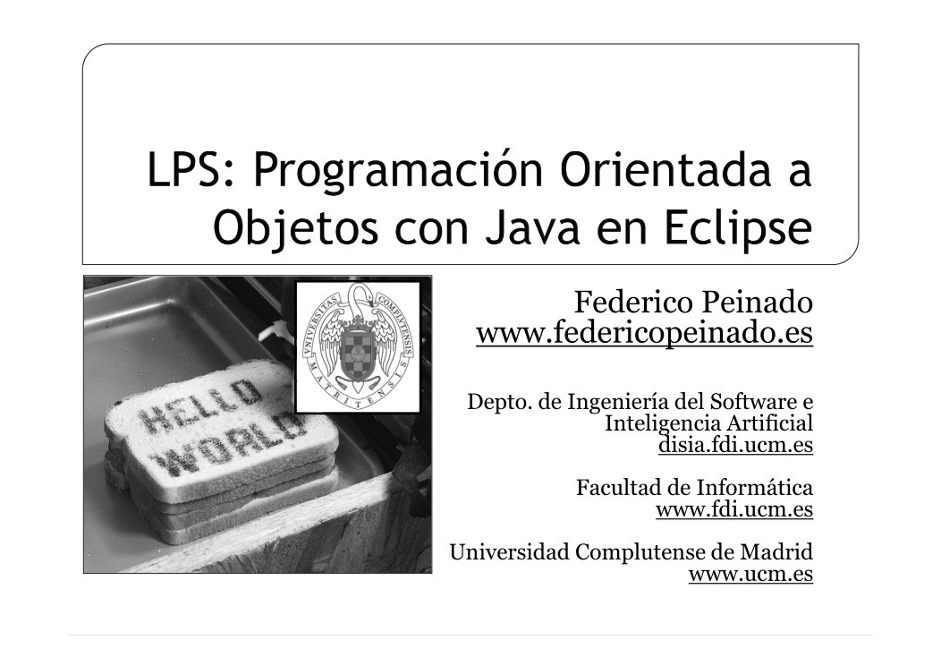 Imágen de pdf LPS: Programación Orientada a Objetos con Java en Eclipse