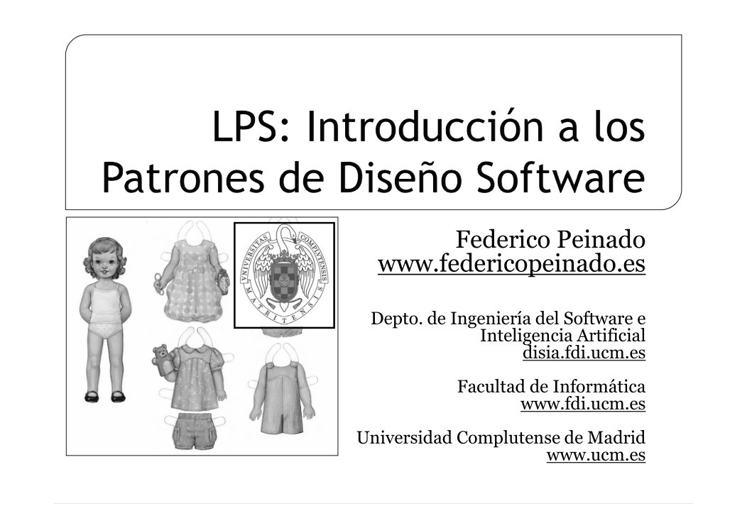 Imágen de pdf LPS: Introducción a los Patrones de Diseño Software