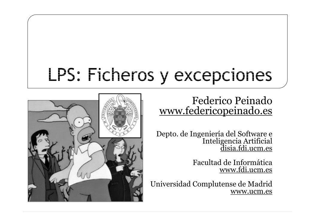 Imágen de pdf LPS: Ficheros y Excepciones