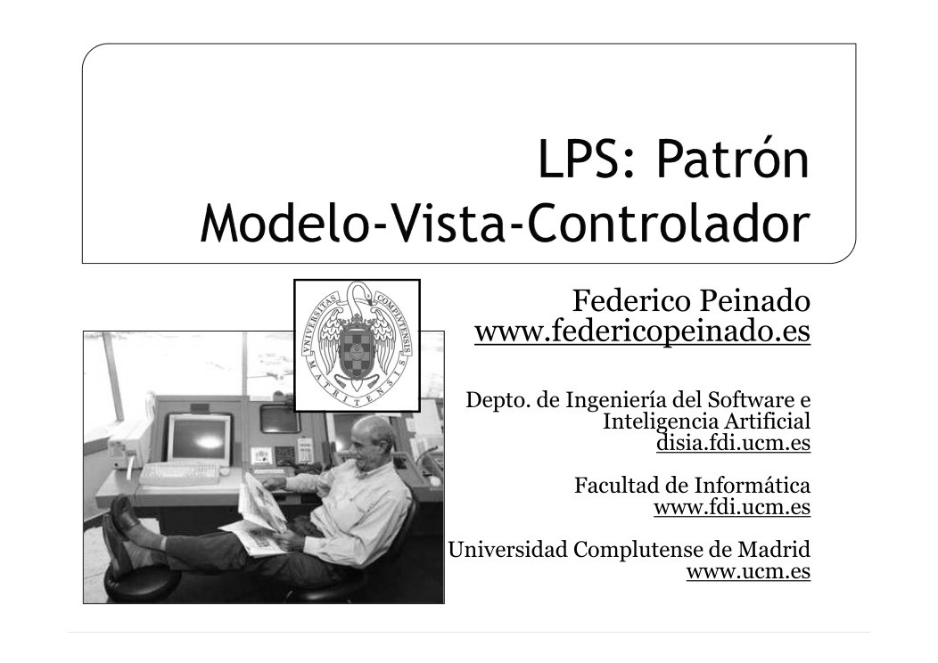 Imágen de pdf LPS: Patrón Modelo-Vista-Controlador